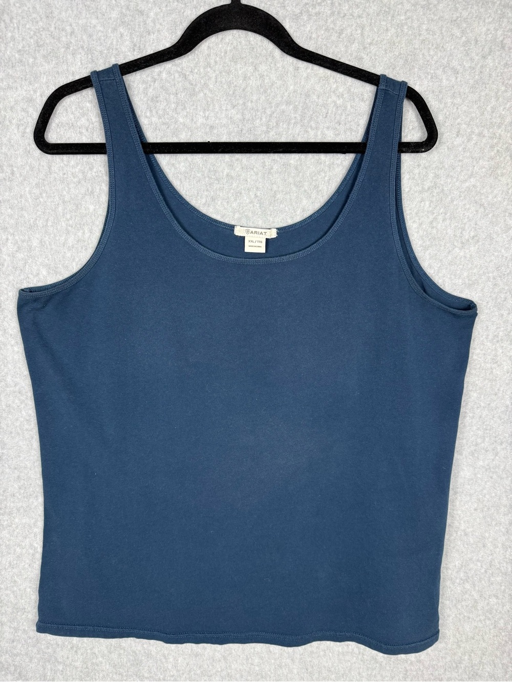 Ariat Blue Tank Top XXL Western Ranchwear Casual Basic Layering Top